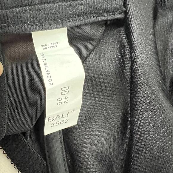 Bali Satin Tracings Full Coverage Underwire Minimizer Bra 3562 42DD Black - Picture 4 of 5